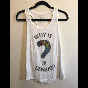 Why Is Straight The Default? Sz M Muscle tee top